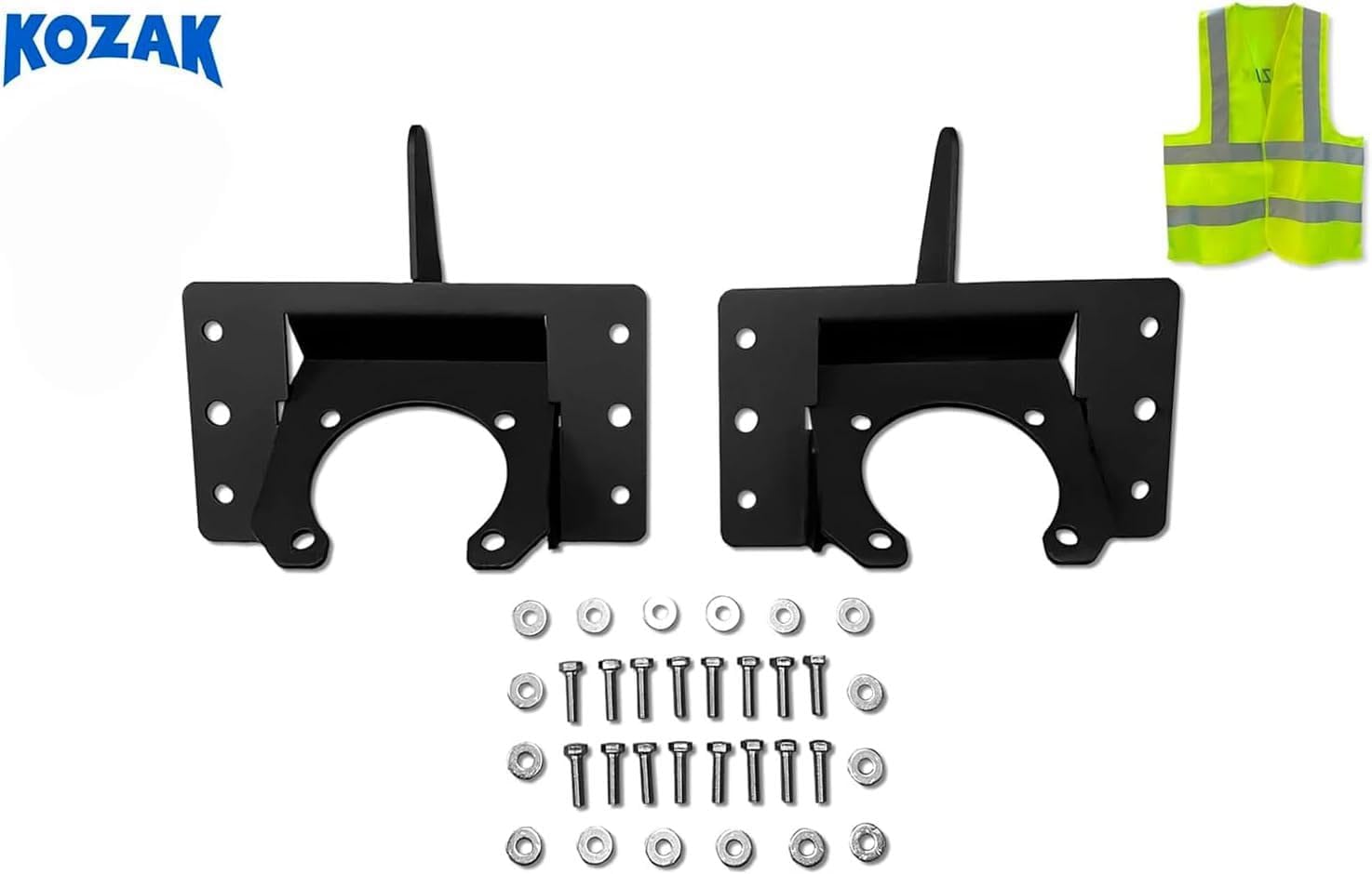 Metal Mounting Brackets Set for Semi Truck Fits Plastic Bumper Compatible with Kenworth T660