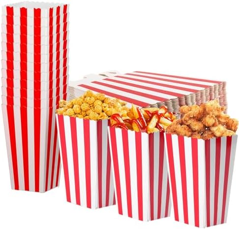 Pack Of 100 Popcorn Bags, 11.5 X 7 X 5 Cm Popcorn Bags, Small Popcorn