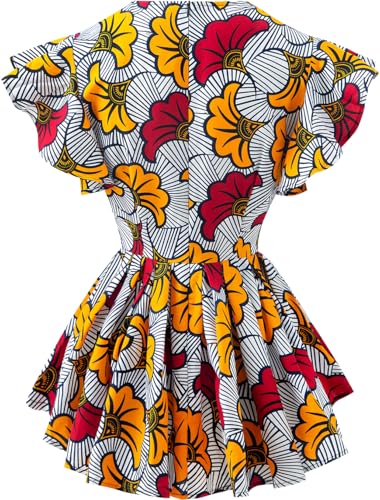 Women's African Print Blouse Ankara Tribal Top Kente Wax Tops2