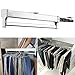 700 mm/27.56 Pouces Tringle de Garde-Robe Rail de Porte-Pantalon Coulissant, Support de Organisateur télescopique pour la Garde-Robe, 25 kg de Charge