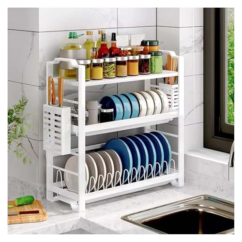 Égouttoir à vaisselle gain de place pour un comptoir de cuisine optimisé