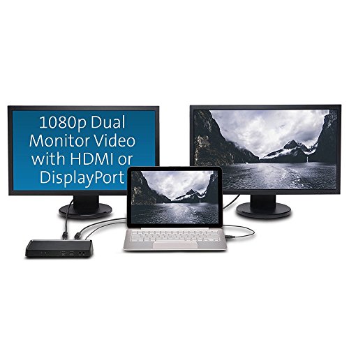 Kensington (SD3650) USB 3.0 Universal Dockingstation, Mit DisplayPort++ & HDMI Anschluss, 6 USB-Anschlüsse (2 USB 2.0 & 4 USB 3.0)… – Ansicht 4