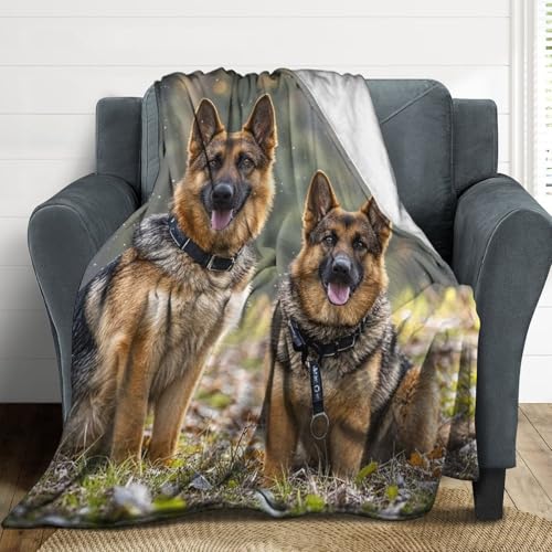 Couverture en flanelle super douce cadeau berger allemand