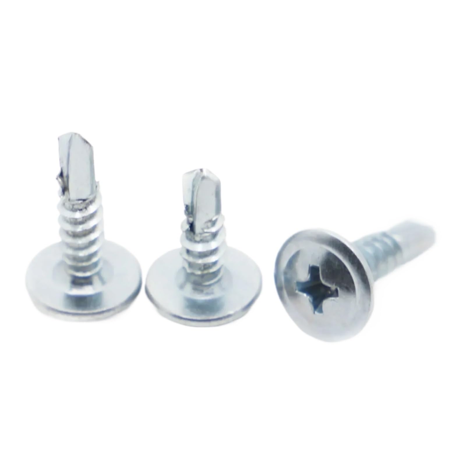 Viti autofilettanti con testa piatta, Viti autoperforanti in acciaio al carbonio, testa a traliccio modificata, zinco blu M4.2, 13-50 mm, confezione da 50(16mm)
