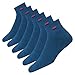 NAVYSPORT Cuscino In Cotone Comodità Trimestre Calze Sportive Uomini, Confezione da 6 (Taglia: 38-42, Denim Blu)