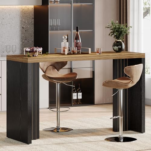 Tribesigns Home Bar Unit, 55.12-Inch Bar Table with a Spacious