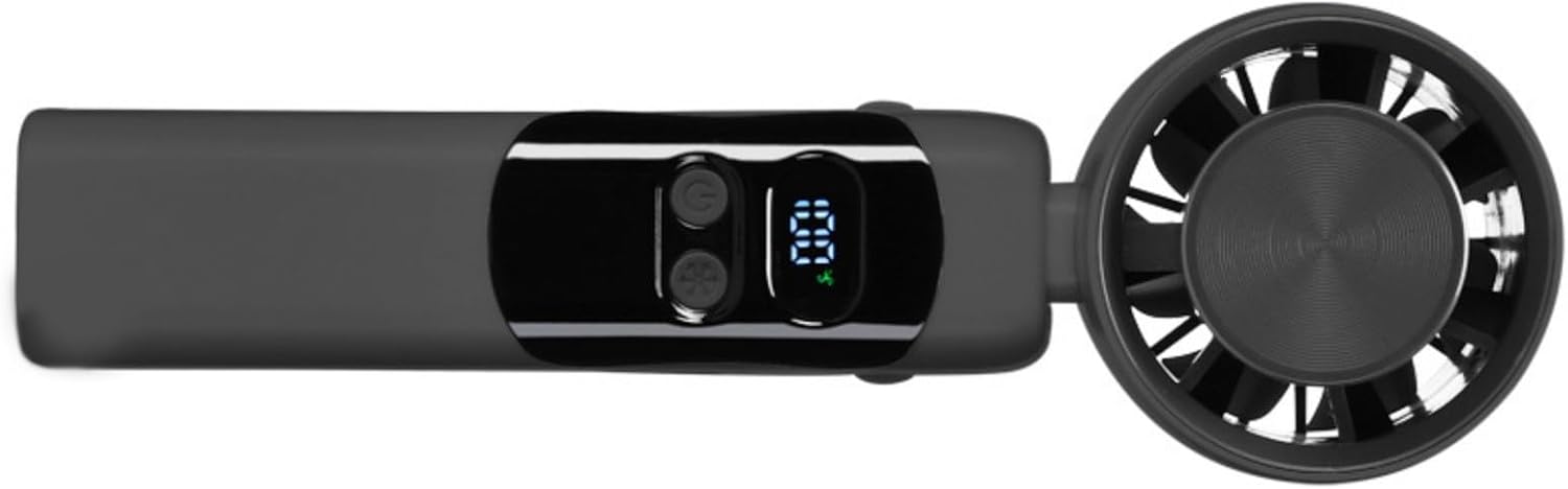 Digital Display Cooling Fan Desktop Fan 4000mAh Desk Table ABS Texture Suitable For Outdoor Camping Handheld Cooling