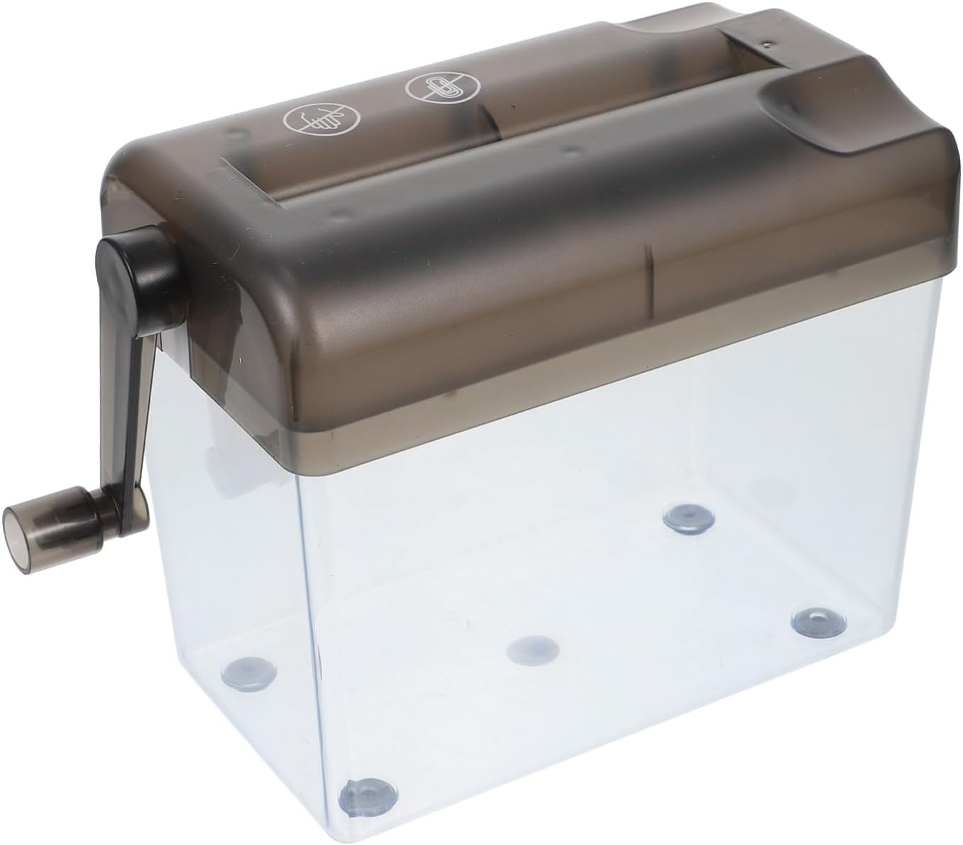 Mobestech Mini Manual Paper Shredder Desktop Hand Operated Strip Cutter for Home Office Use Safe Design for Confidential Document Protection and Crafting