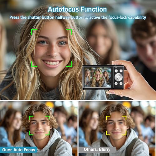 Fjfjopk DC402BK Digital Camera, 4K Autofocus Cameras thumb #1