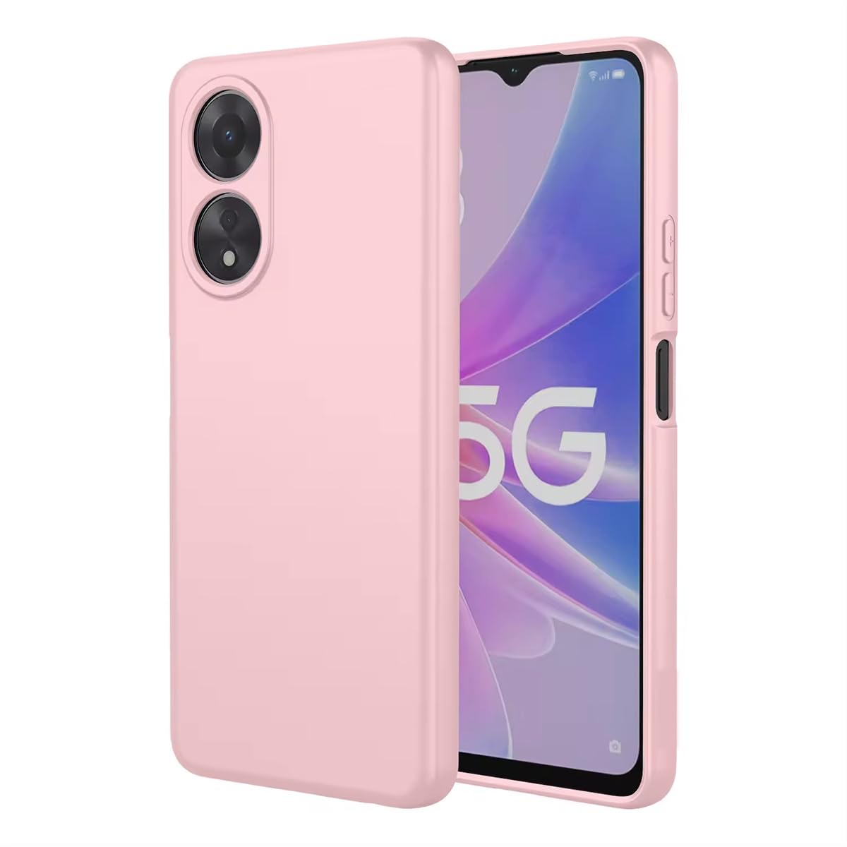 LIRAMARK Silicone Soft Back Cover Case with Micro-Fibre Cloth On Inner Side for Oppo A58 4G (Pink) (B0DBNJVHXW) Amazon Price History, Amazon Price Tracker