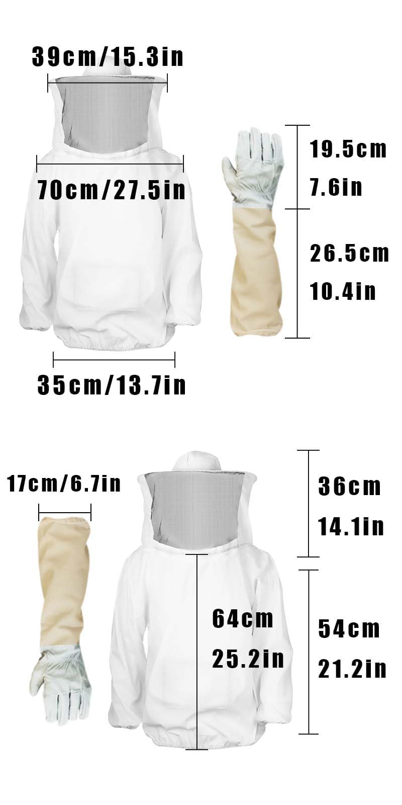 Combinaison D'apiculteur, Costume D'apiculture Professionnelle, avec des gants de protection, assurer la sécurité des apiculteurs, prévention professionnelle des piqûres d'abeilles, unisexe