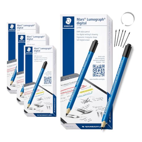 Image of STAEDTLER Lumograph Jumbo Digital Stylus Pen with Eraser for Touchscreens