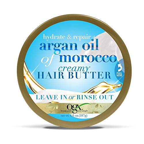 Ogx Argan Oil Of Morocco Creamy Hair Butter 6.6 Ounce Jar (195ml) (6 Pack)