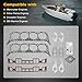 5.7 Engine Head Gasket Set, Cylinder Head Gasket Kit, Compatible with 350 CID Mercruiser Volvo Penta Crusader GM Marine, Replaces# 27-75611A03 27-75611001