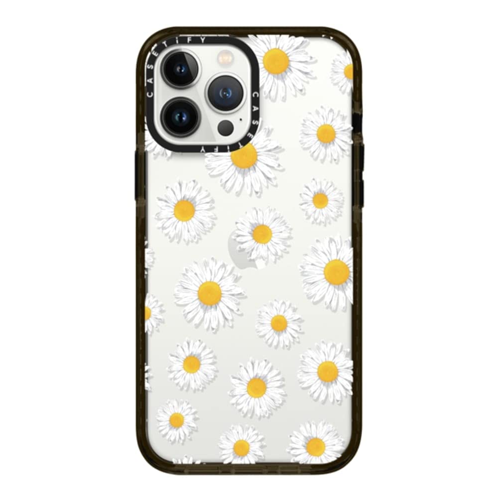CASETiFY インパクトケース iPhone 13 Pro Max - Daisies - クリア ブラック