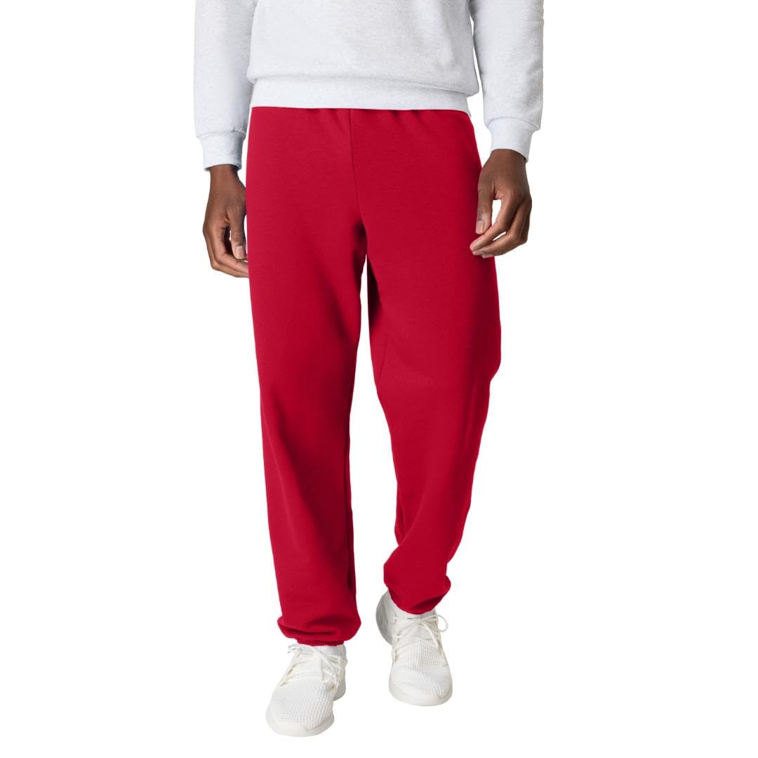 Hanes Men's EcoSmart Fleece Sweatpant, Deep Red, 3XL