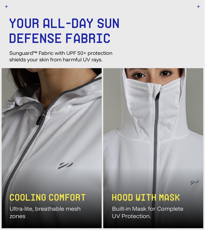 Image of BLUE TYGA Womens Sunscreen Jacket 2.0 - Advanced Protection from Sun & Pollution - UPF 50+ Protection