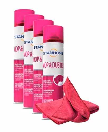 Stanhome Mop Duster 4 Unidades Bayeta Dust Cloth, Refuerza Eficacia De Accesorios Y Mopas Quita Polvo, Retarda Acumulación De Polvo En Superficies - Fórmula Antiestática