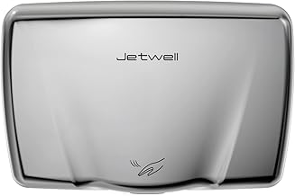 JETWELL Compact Hand Dryer for Bathrooms Commercial- Stainless Steel High Speed Hand Dryer with Heating Switch- AC110V-130V Warm Wind Hand Blower