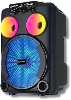 V-8025 8-Inch Wireless Bluetooth Speaker | 10W Portable Speaker with LED Lights & Mic
