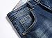 FREDD MARSHALL Men's Indigo Slim Fit Ripped Distressed Stretch Printed Patched Fashion Denim Jeans Pants,N3713,38