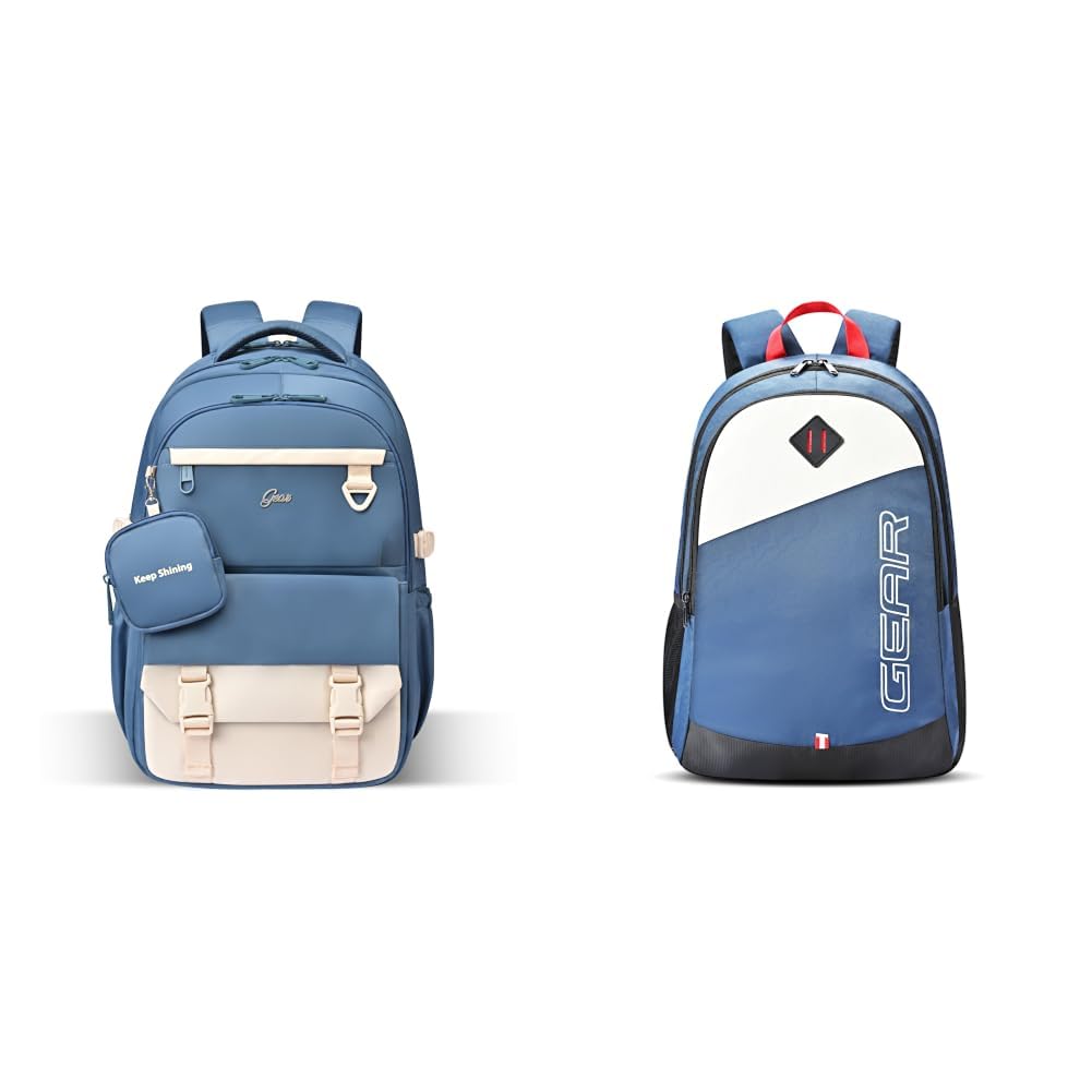 Grace 19"/40L Large Water Resistant School Bag | Casual Backpack | Daypack | Travel + 14 cms Blue Casual Backpack (MDBKPECO50504)-image-40