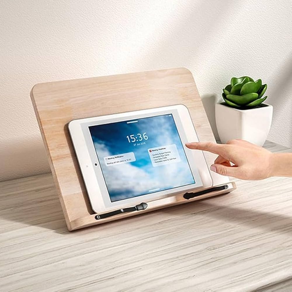 Amazon | 調節可能な読書レストタブレットブックホルダートレイ