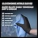 GLOVEWORKS Black Disposable Nitrile Industrial Gloves, 5 Mil, Latex & Powder-Free, Food-Safe, Textured, Large, Box of 100