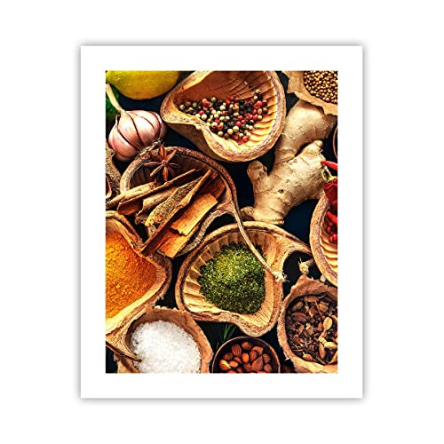 ARTTOR Affiche - Affiche sans cadre - Poster - Cuisine nourriture herbes épices - 40x50 cm - Decoration murale - Motif moderne - Arts Murals Modernes - Affiches Murales - P2XPA40x50-2844 Cover