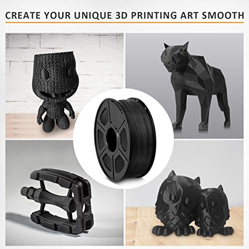 Filamento de fibra de carbono SUNLU 1,75 mm, filamento negro PLA 1,75 +/- 0,02 mm, carrete de 1 kg para impresión 3D - Imagen 7