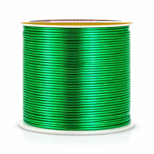 Image of Mandala Crafts 18 Gauge Kelly Green Anodized Aluminum Craft Wire, 100 FT | Colored, Flexible, Bendable, for Bonsai, Armature, Sculpting, Wire Wrapping, Jewelry Making, Weather & Tarnish Resistant
