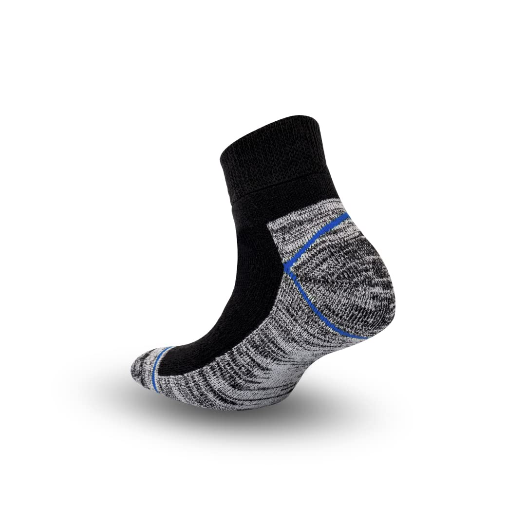 Metrium 6 paia di calzini corti da uomo da lavoro da uomo 39 – 42/43 – 46 calzini da lavoro resistenti e anti-foro. Traspiranti extra forti in spugna.