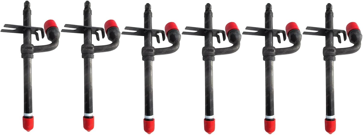 6PCS Fuel Injector AR49877 AR73673 AR88236 Compatible with JD Tractor 4400 2155 2255 2840 2940 2950 2520 2530 2535 2150 1020 1030 1040