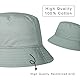 GADIEMKENSD Summer Bucket Hat for Women Cotton Bucket Hats for Men SPF UPF Sun Protection Trendy Portable Outdoor Travel Hat for Golf Hiking Fishing Camping Grey