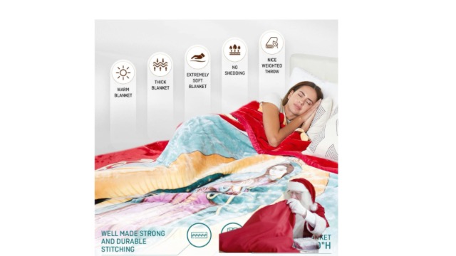 Amazon.com: 5.3LB Virgin Mary Queen Size Blanket - Thick Lints