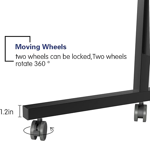 Miniatura 7 de soges Carrito de escritorio con ruedas para computadora portátil, altura ajustable, mesa auxiliar de sofá móvil de 31.5 pulgadas con ranura para