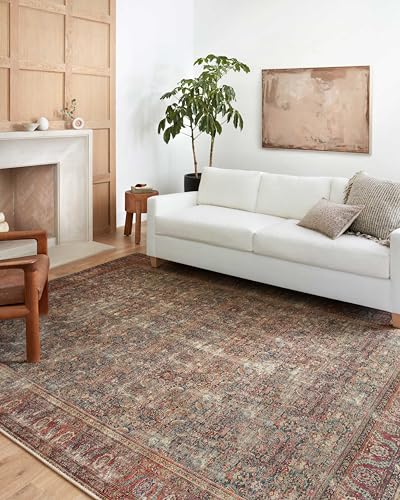 Image of Loloi Wynter Collection WYN-09 Onyx/Multi 8'-6" x 11'-6" Area Rug, .13" Thick, Area Rug, Soft, Durable, Printed, Vintage Inspired, Low Pile, Non-Shedding, Easy Clean, Living Room Rug