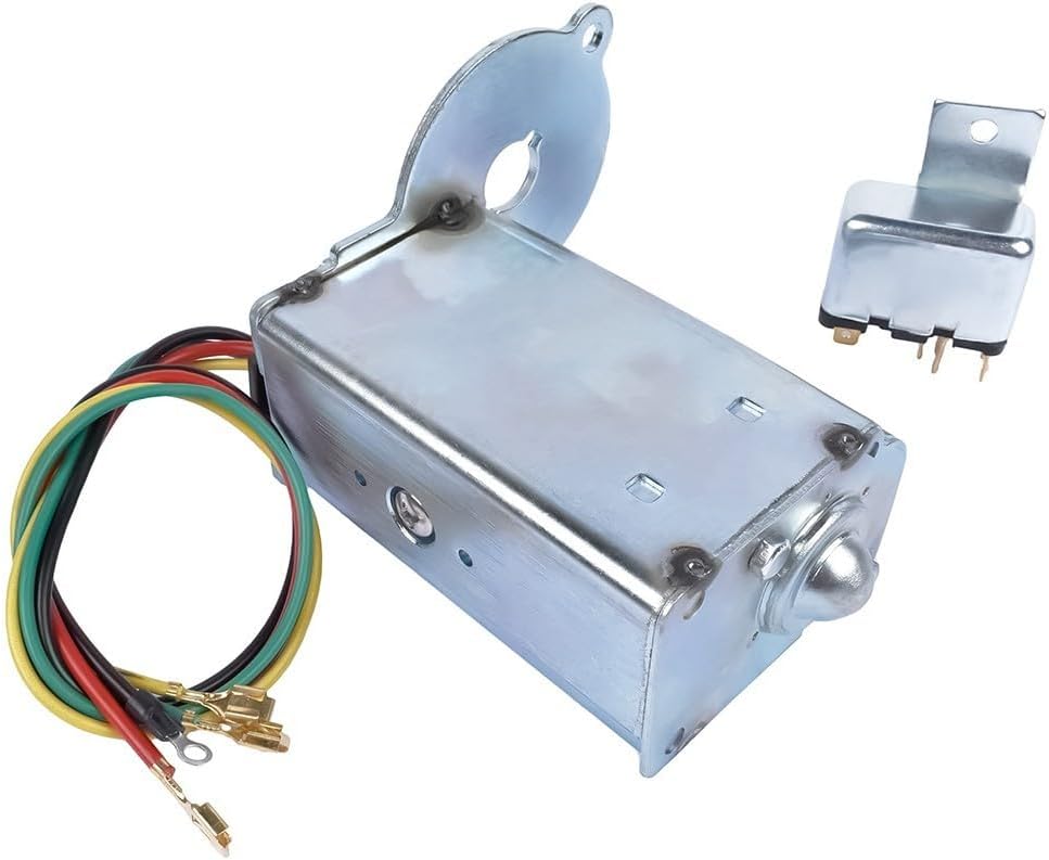 Convertible Top Electric Lift Motor and Relay For Cadillac Models: For Eldorado/For Eldorado Biarritz 1971-1976, OEM: 22049793 9875101 SCZLMRLY, Steel Alloy Construction for Smooth Top Operation