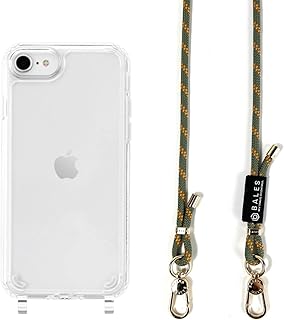 BALES(バルス) iPhone 8 / 7 / SE(第2・第3世代)ケース iPhoneケース クロスボディ ネックストラップ スマホショルダー ストラップ 付 耐衝撃 クリア スマホケース 斜めがけ 首掛け 肩掛け 携帯ストラップ 携帯ショルダー