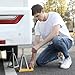 Homeon Wheels Stabilizing Jack Pads for RV Camper Leveling Blocks Help Prevent Jacks from Sinking 6.5'' X 6.5'' Pack of 4