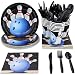 Juvale Kids Bowling Birthday Party Supplies Set - Plates, Knives, Spoons, Forks, Napkins, and Cups, Serves 24