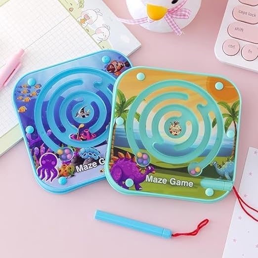 Safaira Toys Magnetic Bead Maze Puzzle Game | Fun & Educational Early Learning Toy for Kids | Random Color Wooden Plastic Brain Games | 1 Piece (Wooden Maze Game) (B0D6BRN25L) Amazon Price History, Amazon Price Tracker