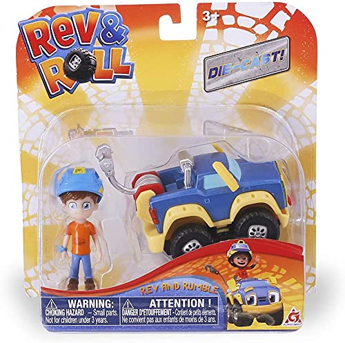 Rev & RollDiecast Vehicle & Figure Set - Rev and Rumble