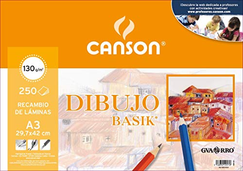 Feuille Guarro Basik papier dessin lisse 130g dimensions 29,7 x 42 cm