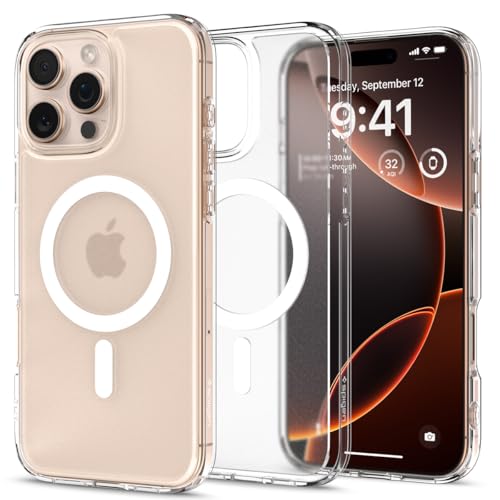 Image of Spigen for iPhone 16 Pro Max Case, Ultra Hybrid MagFit [Anti-Yellowing] [Compatible with Magsafe] - Frost White