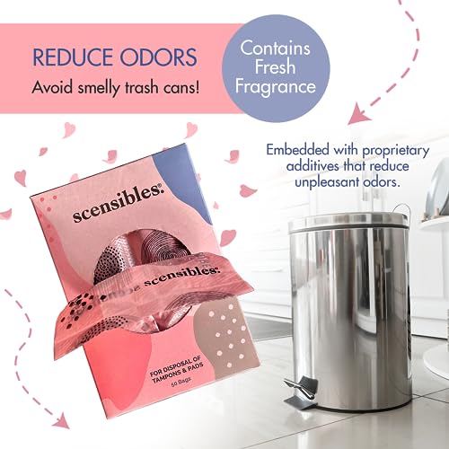 Scensibles Personal Care Disposal Bags (50 Count) - For Tampons, Pads, Liners, Condoms & More - Discreet, Hygienic & Odor-Reducing Disposal Solution - Thumbnail 7