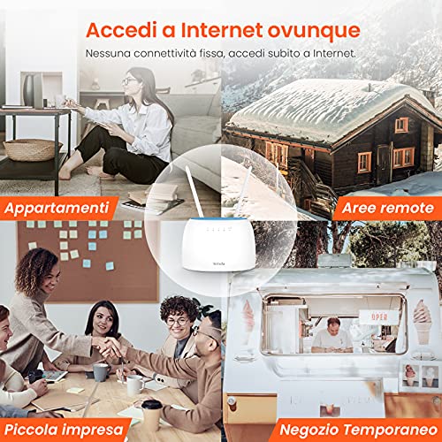 4G09 Router 4G+ Cat 6 fino a 300 Mbps, Router WiFi Dual-Band AC1200Mbps, Porta LAN/WAN Gigabit, router WiFi con SIM, Plug&Play, Senza configurazione - Router - Immagine 5