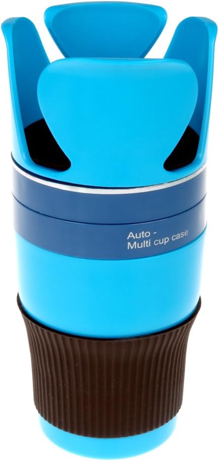 | Versatile Function Rotary Storage Rack for Smartphones & Headset Cord Winder | Lightweight Design Handy Grip Plastic Silicone Suitable for Car Traveling | Blue | 1566