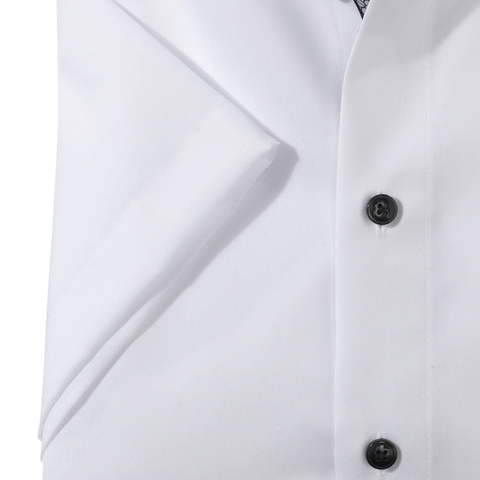 OLYMP Herren Hemd Langarm 074312 Uni Modern Fit Global Kent anthrazit, 44 | Hemd, keine Manschette, Modern Fit, 100%Baumwolle
