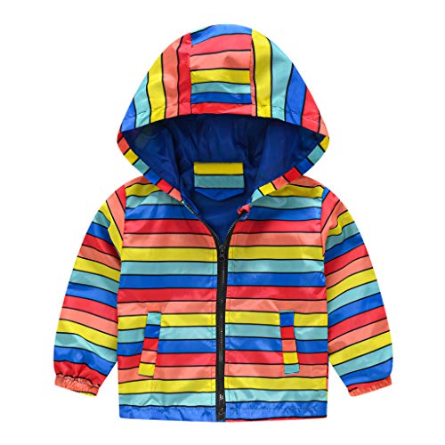 Toddler Baby Boys Girls Hooded Jacket Coat Fall Cartoon Print Windproof Zipper Outerwear Coat Clothing Girls Jacket